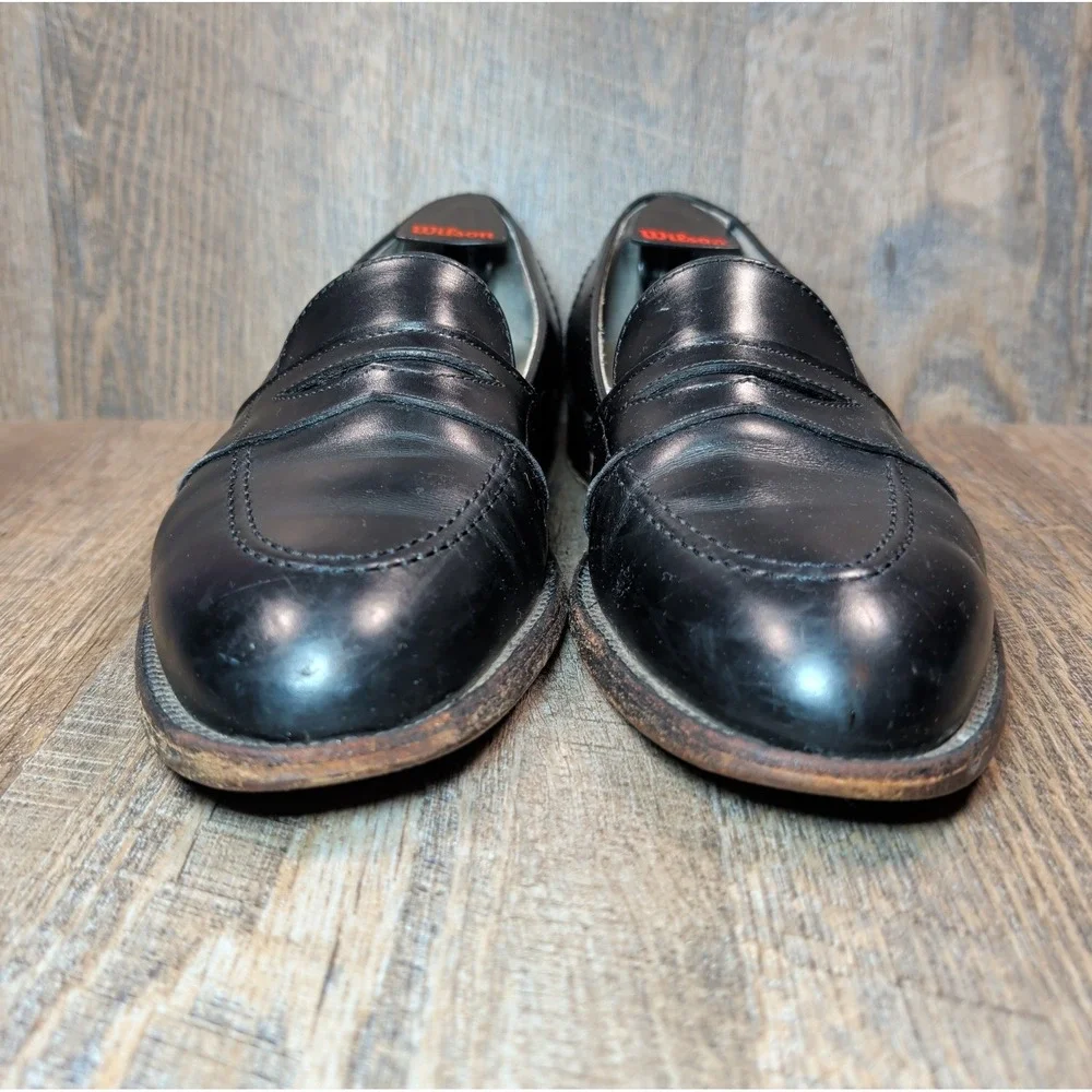 Alden 681 Calf Leather Black Full Strap Penny Loafers Shoes Mens 11 B/D Made USA